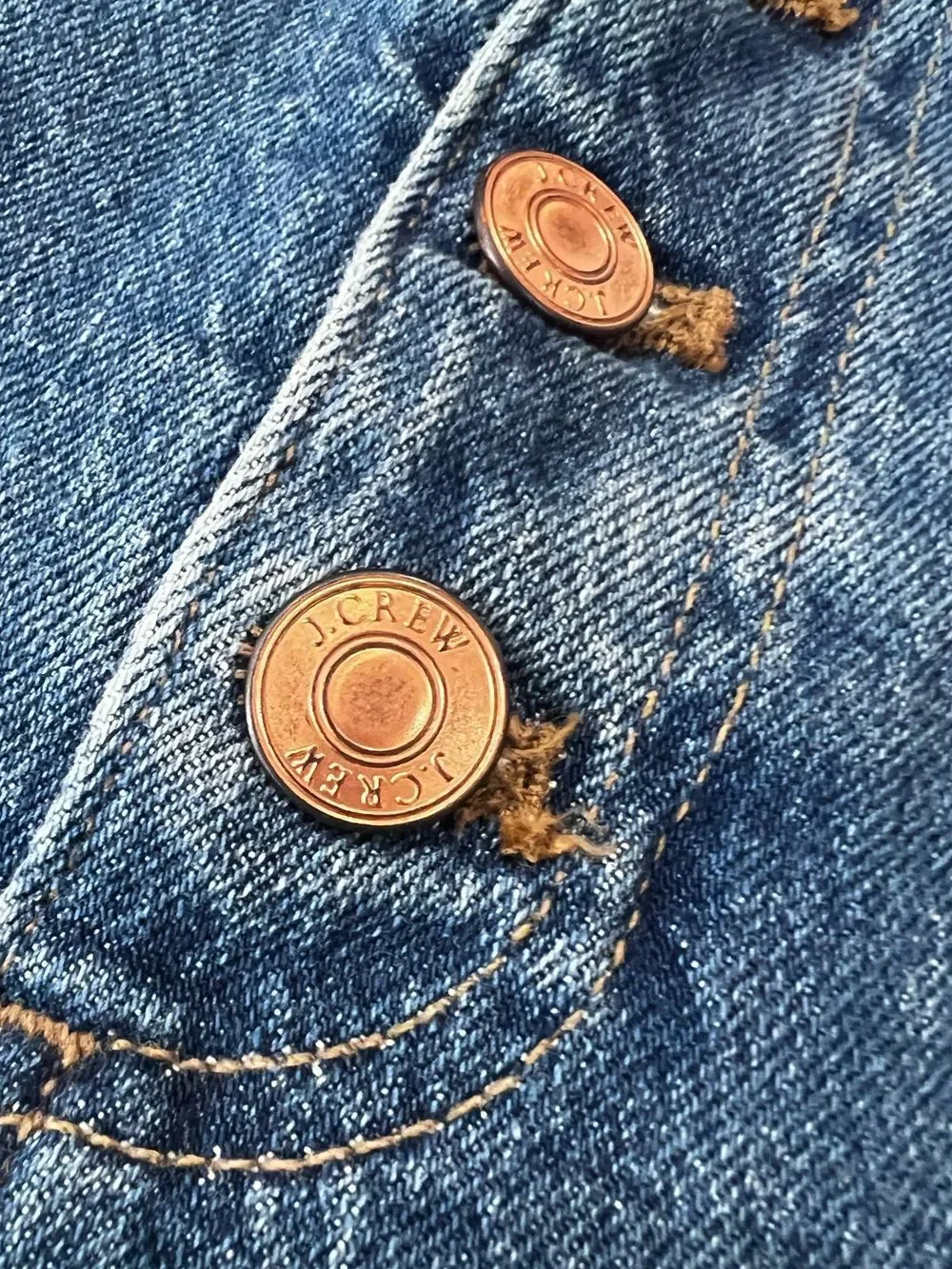 J.Crew button-front denim mini skirt A-line silhouette Size 27